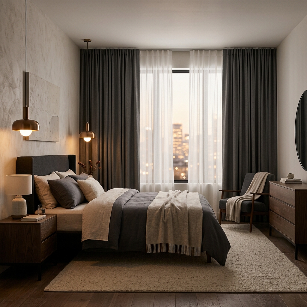 Modern Bedroom Drapes