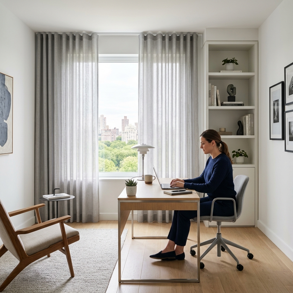Minimalist Office Curtains